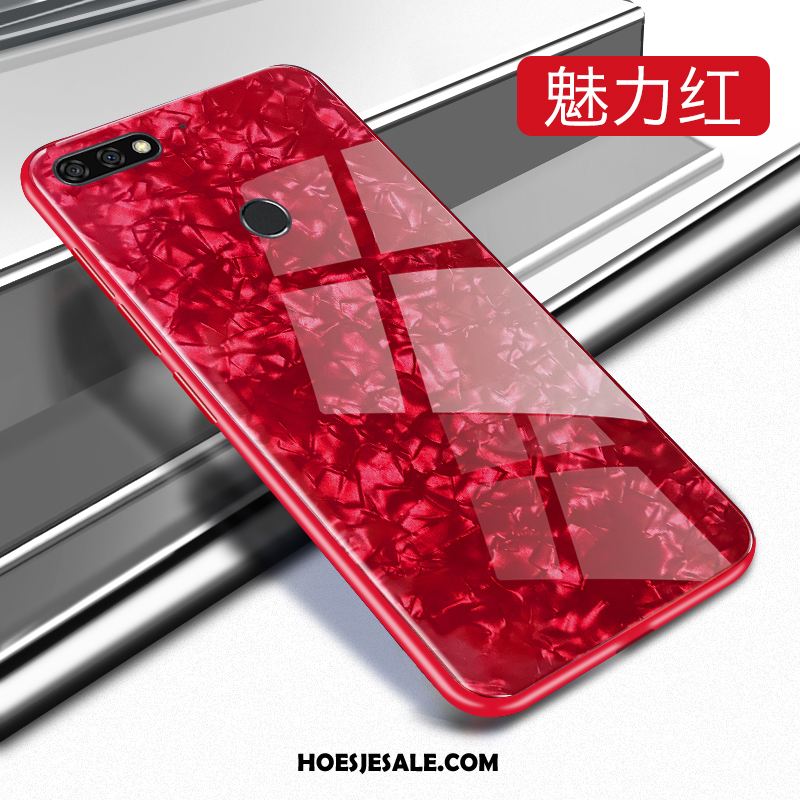 Huawei Y7 2018 Hoesje Mobiele Telefoon Hoes Glas Goedkoop