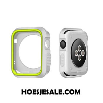 Apple Watch Series 2 Hoesje Hoes Wit Siliconen Bescherming Groen Korting