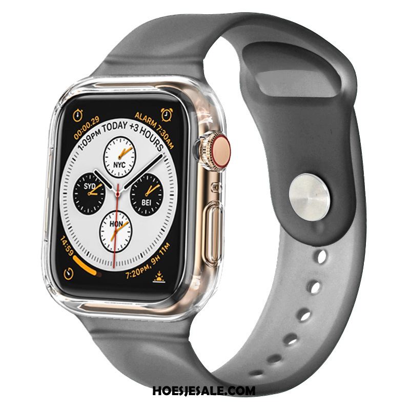 Apple Watch Series 3 Hoesje Twee Kleuren Bescherming Zwart Sport Siliconen Online