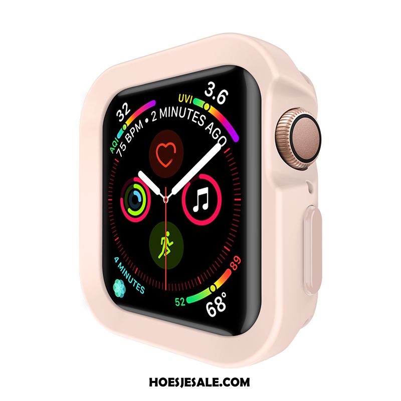 Apple Watch Series 4 Hoesje Anti-fall Siliconen Hoes Roze Bescherming Korting