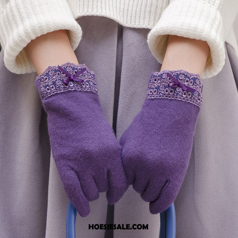 Handschoenen Dames Winter Vlinderdas Blijf Warm Elegante Dun Aanbiedingen