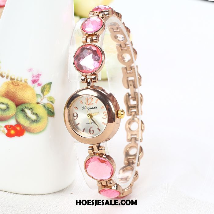 Horloges Dames Kleur Roze Student Horloge Mode Kopen