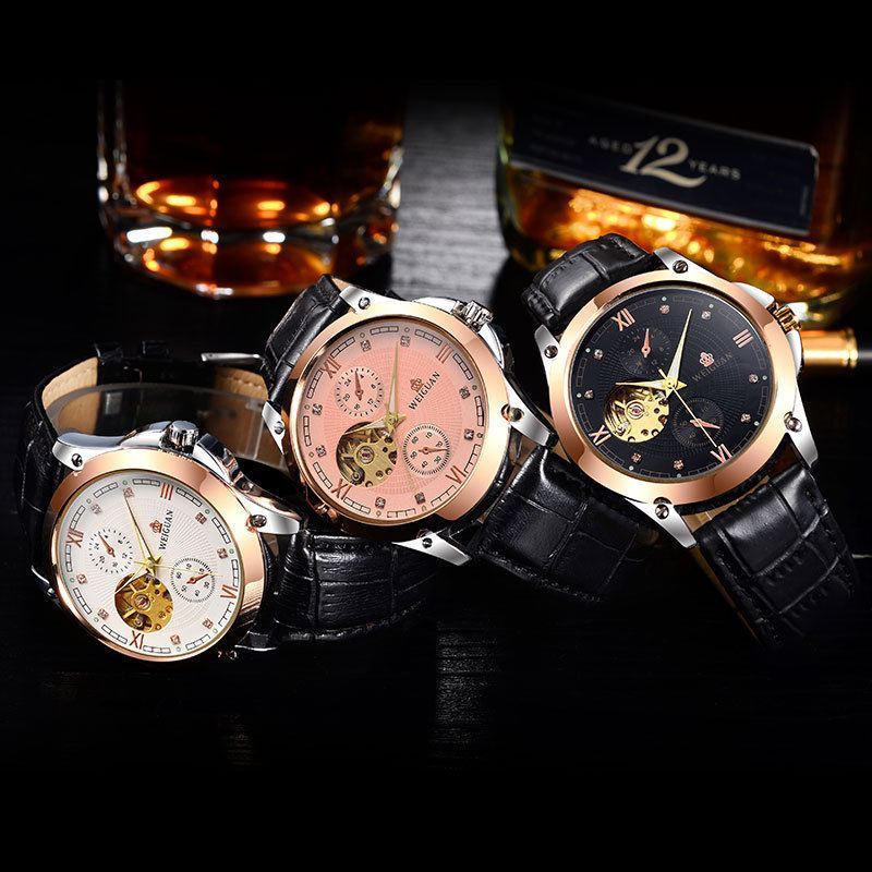 Horloges Heren Mannen Business Horloge Echt Leer Mode Aanbiedingen