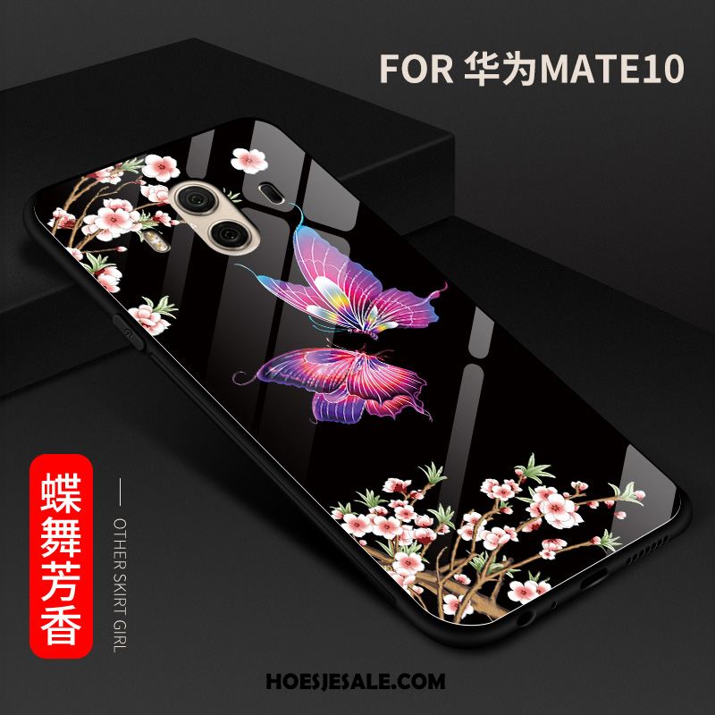 Huawei Mate 10 Hoesje Glas Zwart Antislip Hoes Mobiele Telefoon Goedkoop