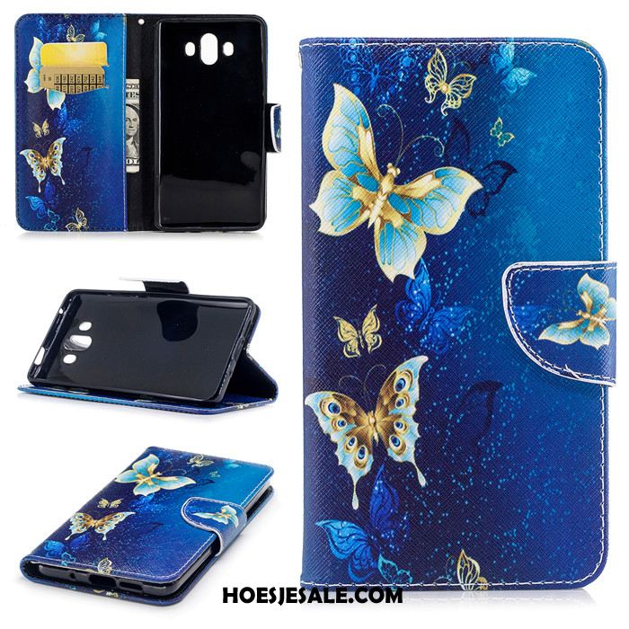 Huawei Mate 10 Hoesje Mobiele Telefoon Leren Etui Siliconen Anti-fall Blauw Goedkoop