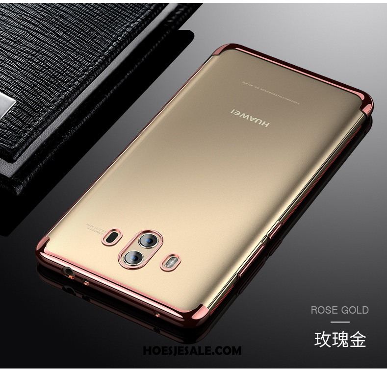 Huawei Mate 10 Hoesje Rose Goud Skärmskydd Mobiele Telefoon Tempereren Zacht Korting