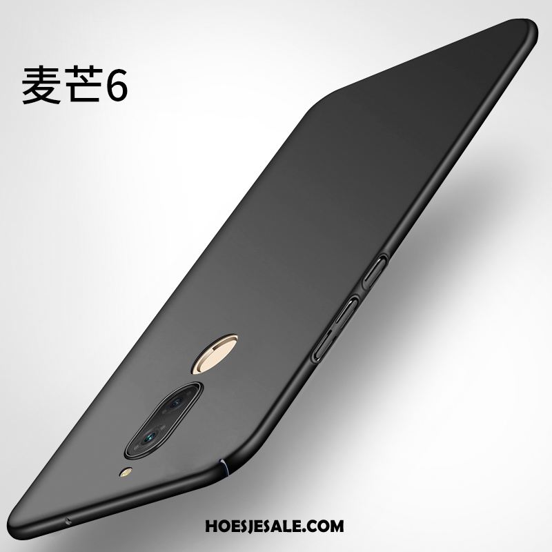 Huawei Mate 10 Lite Hoesje Effen Kleur Mobiele Telefoon Zwart Hard Dun Korting