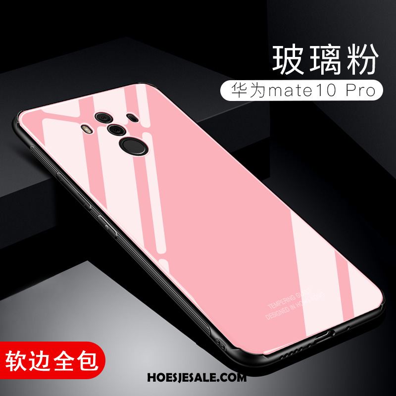 Huawei Mate 10 Pro Hoesje Eenvoudige Glas Roze Anti-fall Hoes Aanbiedingen
