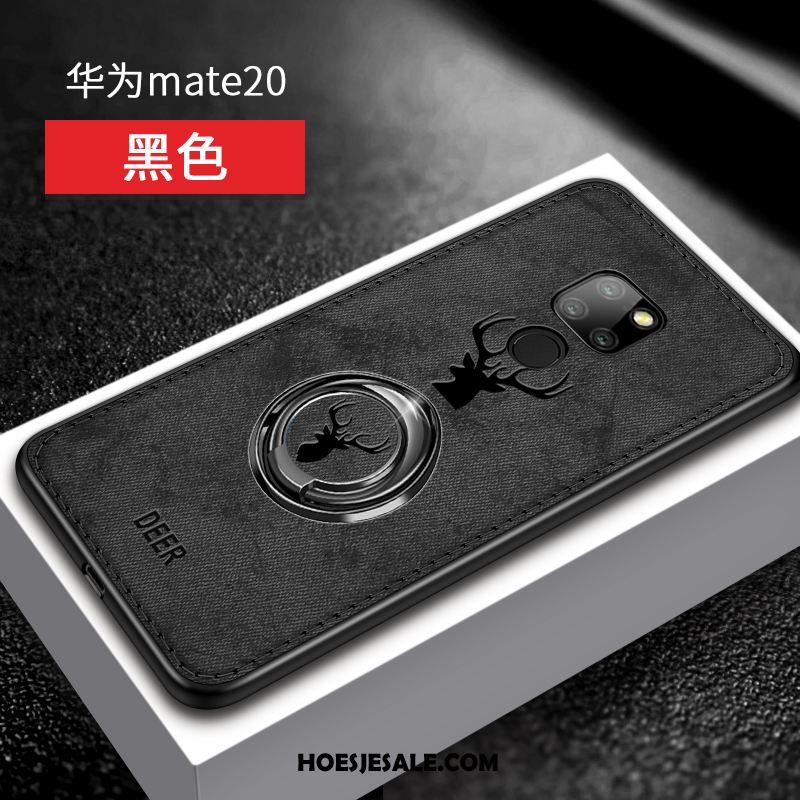 Huawei Mate 20 Hoesje Ring Anti-fall Ondersteuning Trendy Merk Zwart Winkel