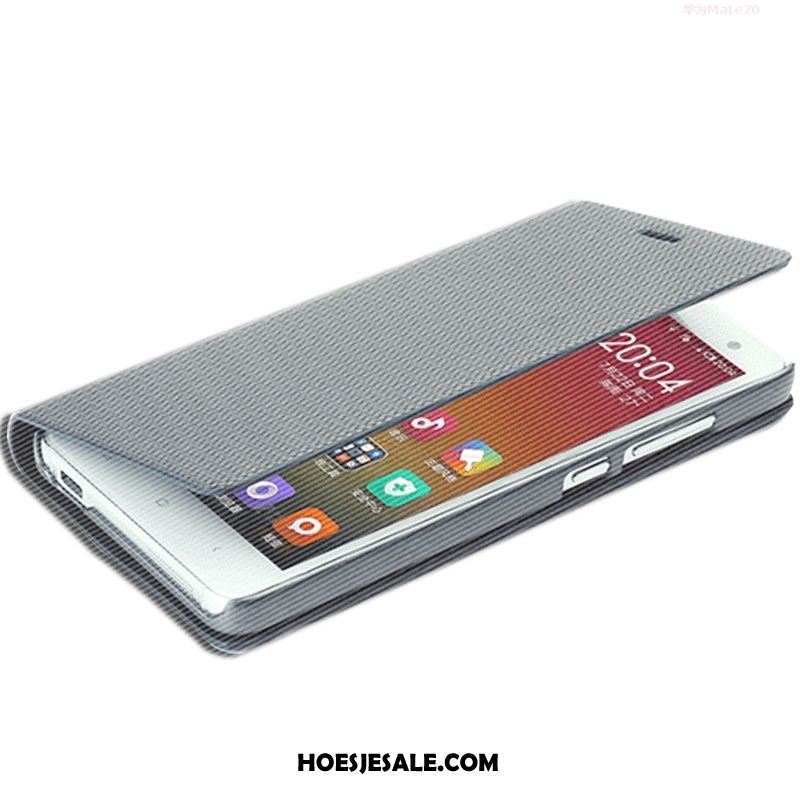 Huawei Mate 20 Lite Hoesje Mobiele Telefoon Patroon Grijs Folio Zacht Korting