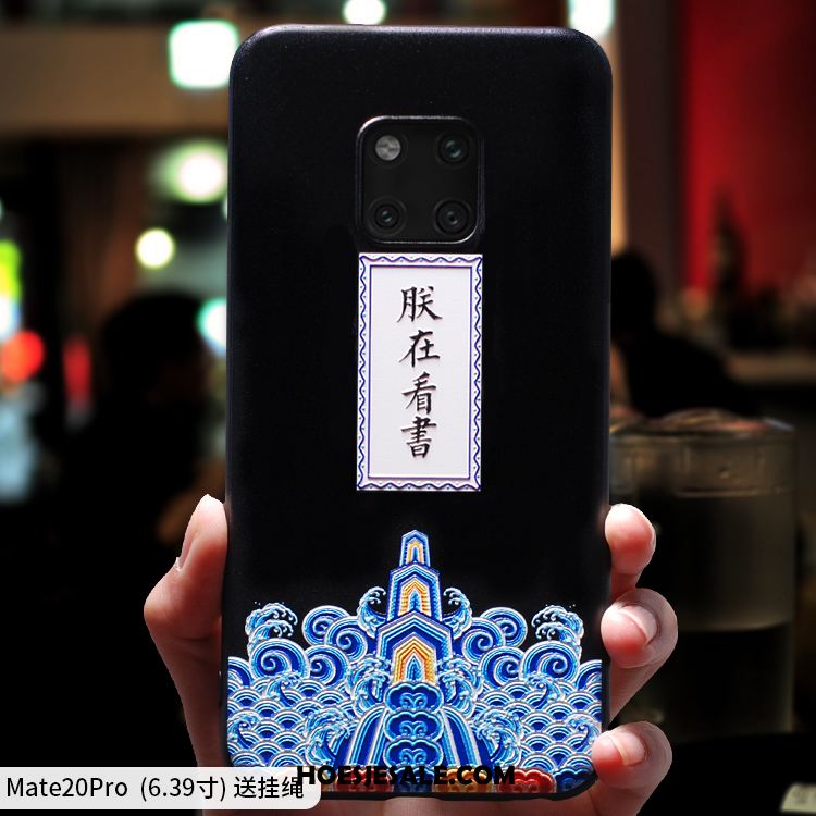 Huawei Mate 20 Pro Hoesje Schrobben Anti-fall Trendy Merk Mobiele Telefoon Zwart Kopen