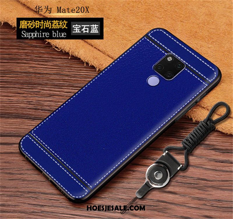 Huawei Mate 20 X Hoesje Blauw Anti-fall Eenvoudige Hanger Mobiele Telefoon Kopen