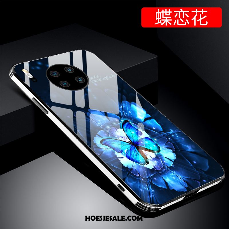 Huawei Mate 30 Pro Hoesje Blauw Net Red Anti-fall Glas All Inclusive Winkel