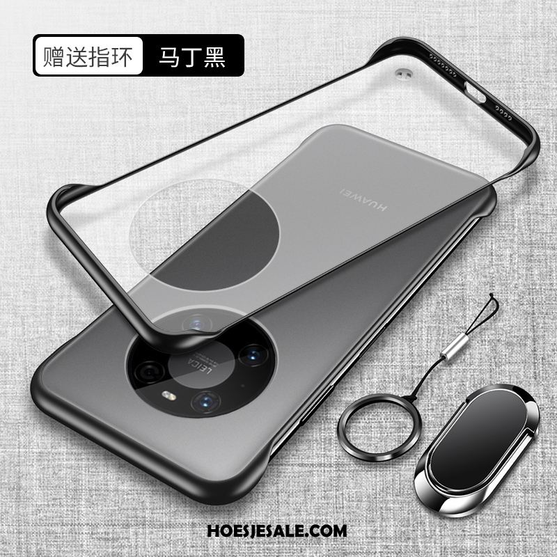 Huawei Mate 40 Hoesje Doorzichtig Schrobben Bescherming Zwart Dun Kopen
