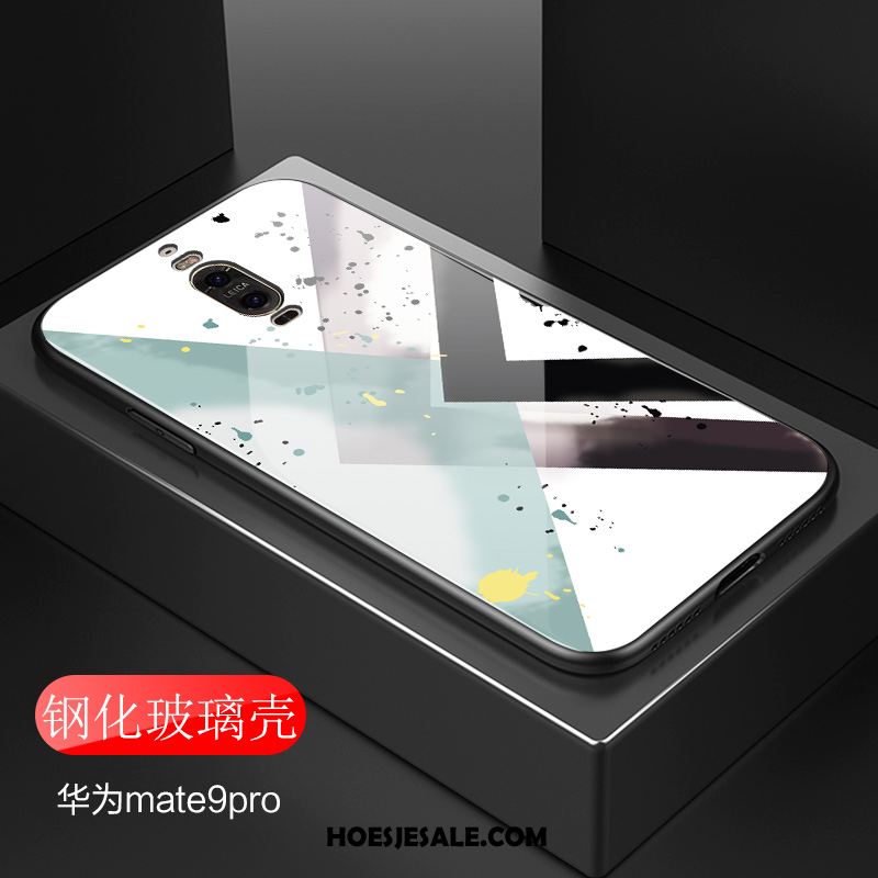 Huawei Mate 9 Pro Hoesje High End Patroon Roze Groen Geschilderd Online