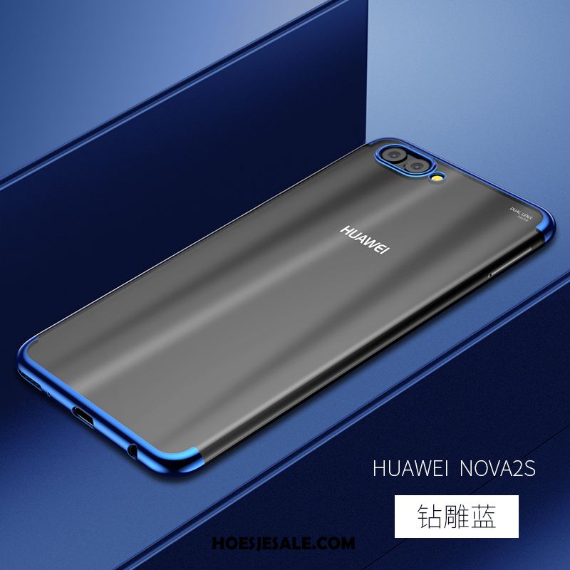 Huawei Nova 2s Hoesje Bescherming Mobiele Telefoon Blauw Doorzichtig Siliconen Online