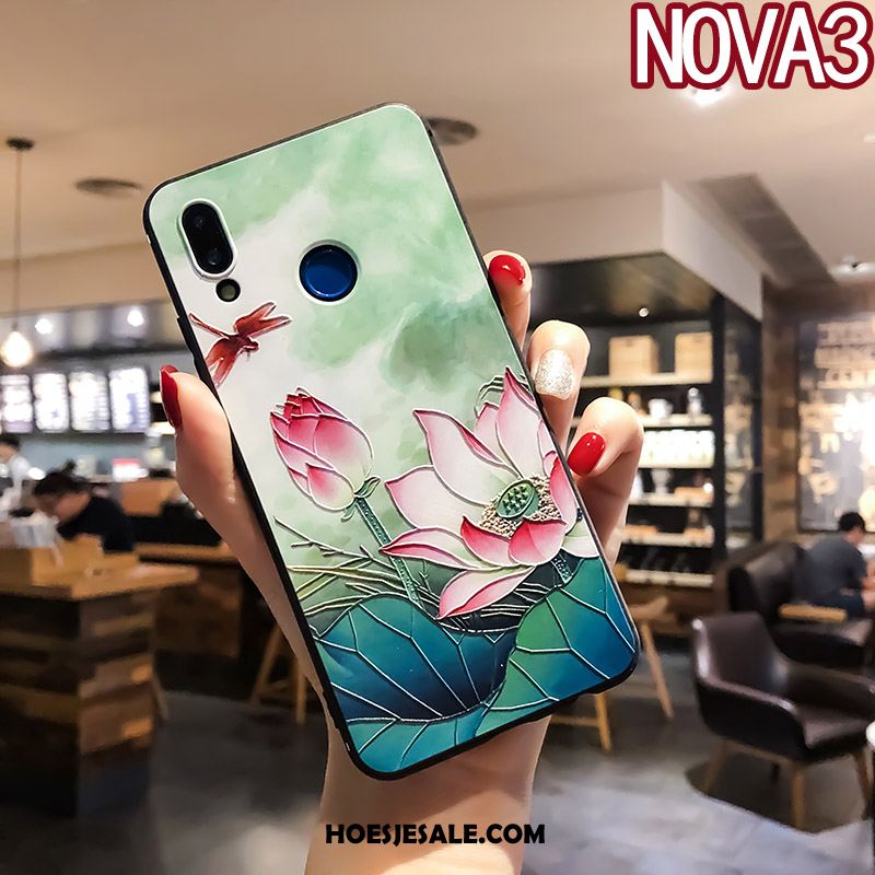 Huawei Nova 3 Hoesje Hanger Schrobben Mobiele Telefoon Ring Hoes Goedkoop
