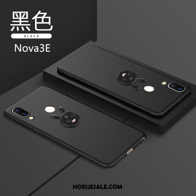 Huawei Nova 3e Hoesje All Inclusive Zwart Zacht Jeugd Trendy Merk Goedkoop