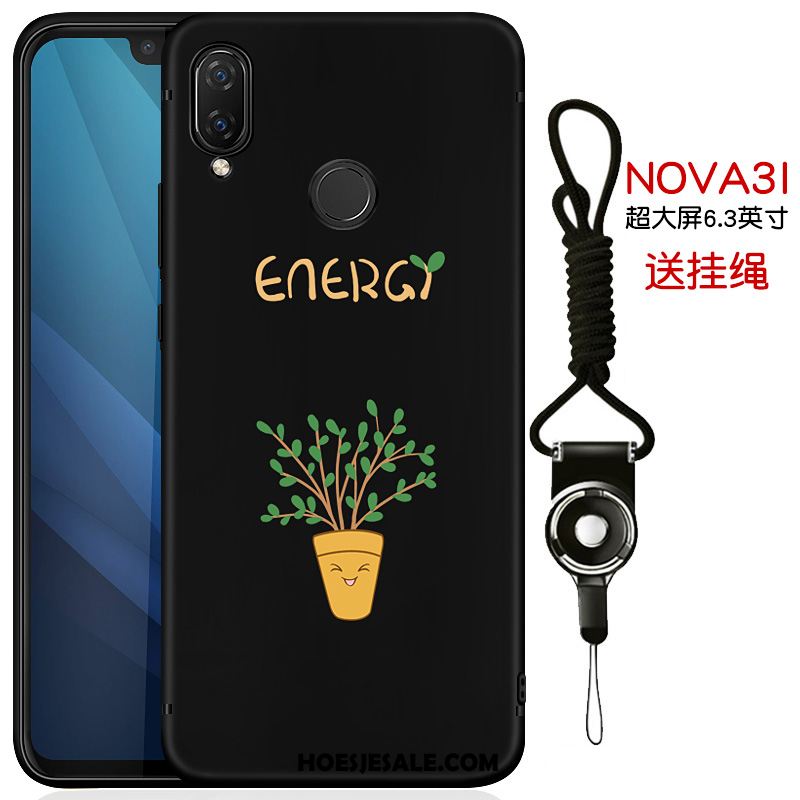 Huawei Nova 3i Hoesje Schrobben Scheppend Bescherming Zwart Mobiele Telefoon Sale
