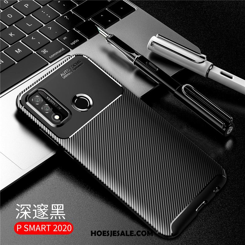 Huawei P Smart 2020 Hoesje Accessoires Hoes Zwart Siliconen Bescherming Sale