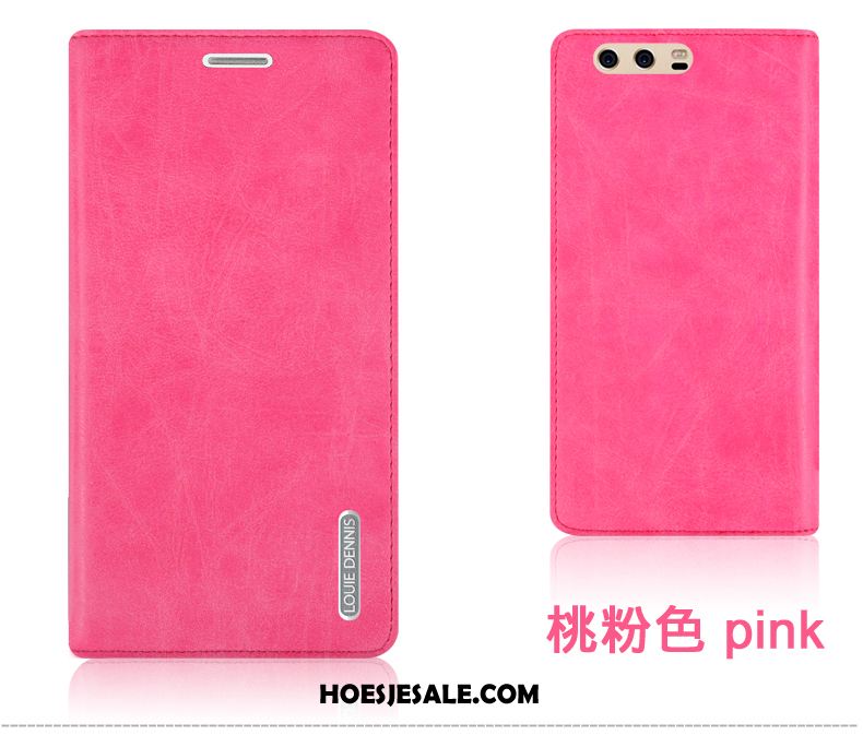 Huawei P10 Hoesje Leren Etui Clamshell Roze Anti-fall Mobiele Telefoon Online