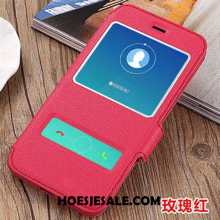 Huawei P10 Hoesje Leren Etui Open Het Venster Folio Mobiele Telefoon Anti-fall Sale