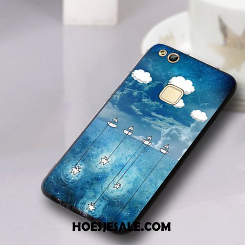 Huawei P10 Lite Hoesje Blauw Hanger Jeugd Hoes Trend Sale