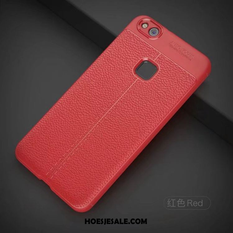 Huawei P10 Lite Hoesje Siliconen Kunstleer Rood All Inclusive Anti-fall Kopen
