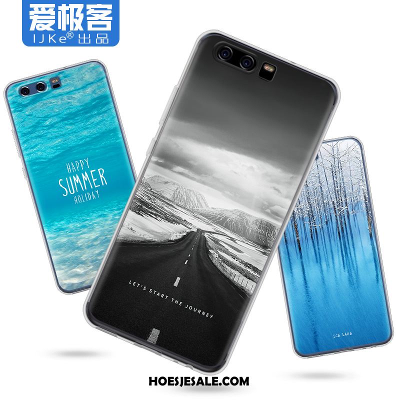 Huawei P10 Plus Hoesje Doorzichtig Mobiele Telefoon Scheppend Hoes Zwart Kopen
