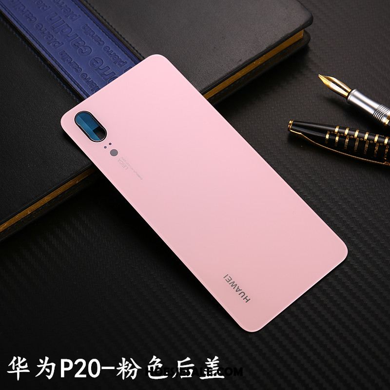 Huawei P20 Hoesje Mobiele Telefoon Roze Achterklep Glas Goedkoop