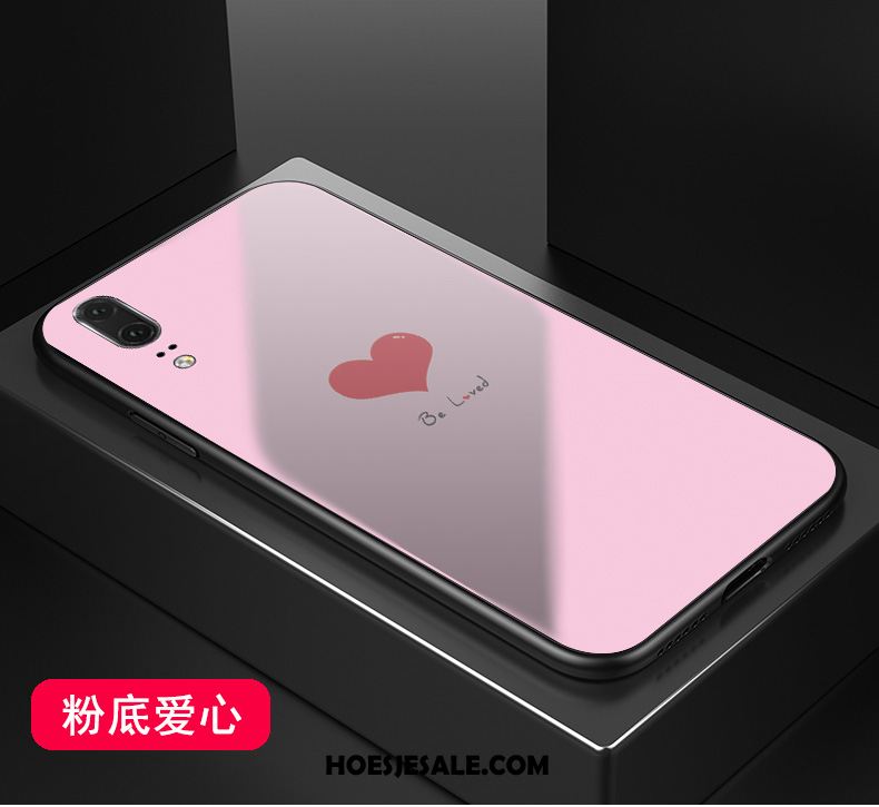 Huawei P20 Hoesje Roze Trend Glas Spiegel Persoonlijk Kopen