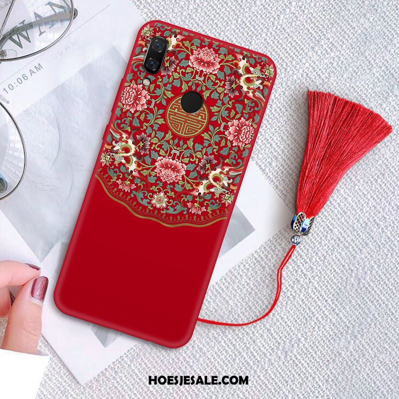Huawei P20 Lite Hoesje Persoonlijk Mobiele Telefoon Vintage Rood Bescherming Kopen