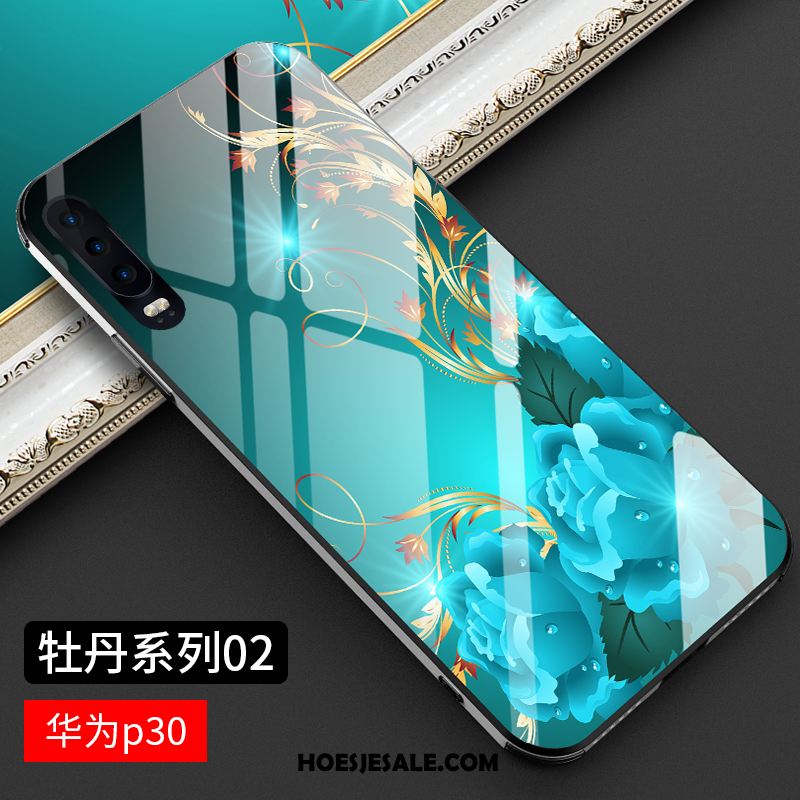 Huawei P30 Hoesje Blauw All Inclusive Mode Luxe Goud Kopen
