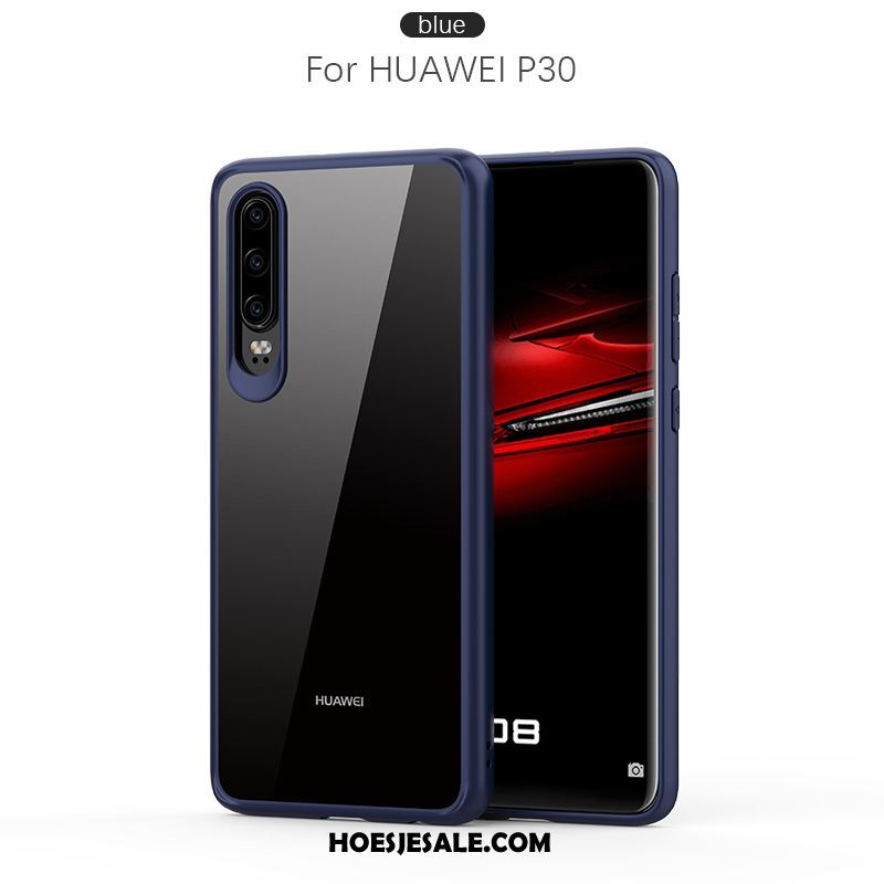 Huawei P30 Hoesje Hoes Mobiele Telefoon Blauw Scheppend Dun Sale