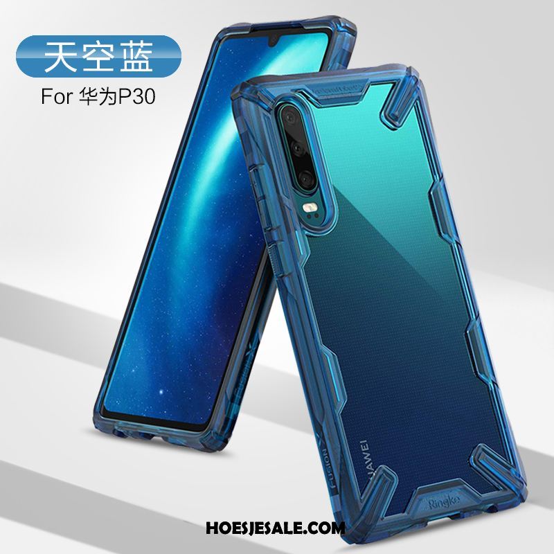 Huawei P30 Hoesje Mobiele Telefoon Net Red Blauw Persoonlijk Dun Goedkoop