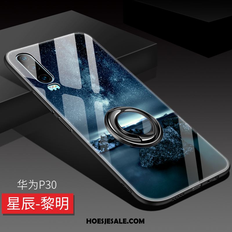 Huawei P30 Hoesje Trendy Merk High End Blauw Scheppend Siliconen Sale