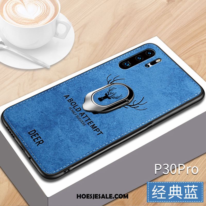 Huawei P30 Pro Hoesje All Inclusive Doek Siliconen Mobiele Telefoon Blauw Sale