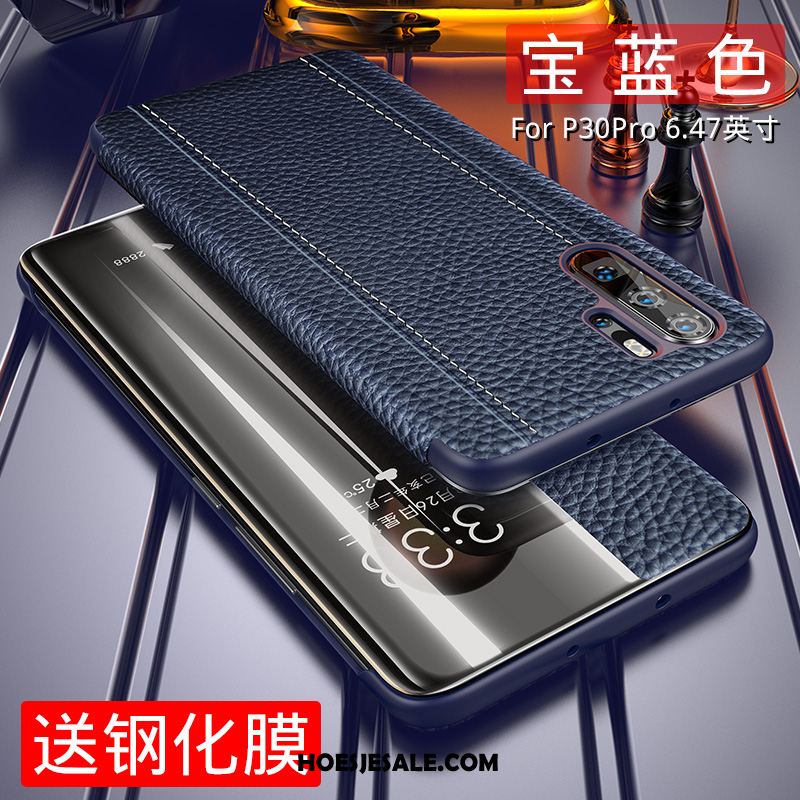 Huawei P30 Pro Hoesje High End Blauw Koe Hard Mobiele Telefoon Kopen