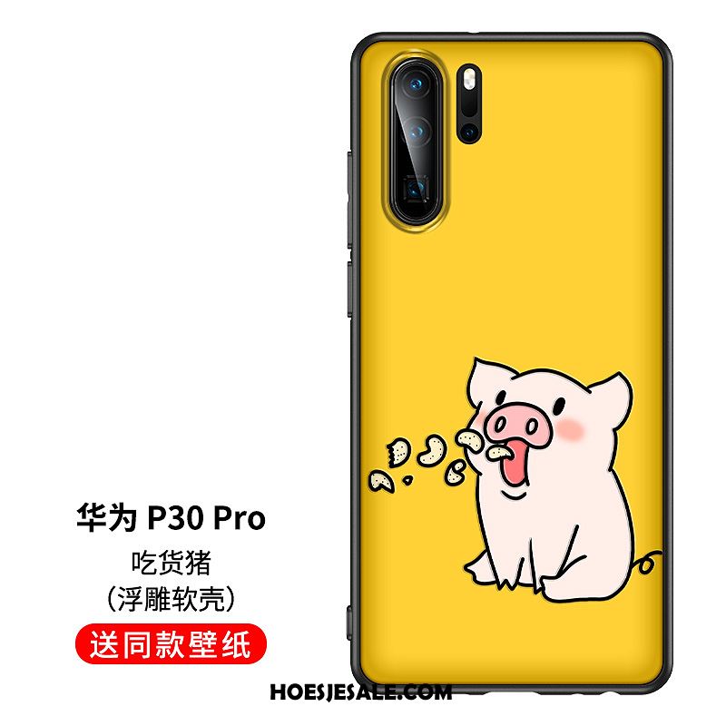 Huawei P30 Pro Hoesje Persoonlijk Bescherming Dun Geel Scheppend Goedkoop