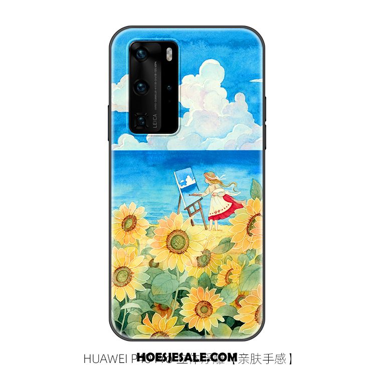 Huawei P40 Pro Hoesje Scheppend Spotprent Trendy Merk Kunst Siliconen Online