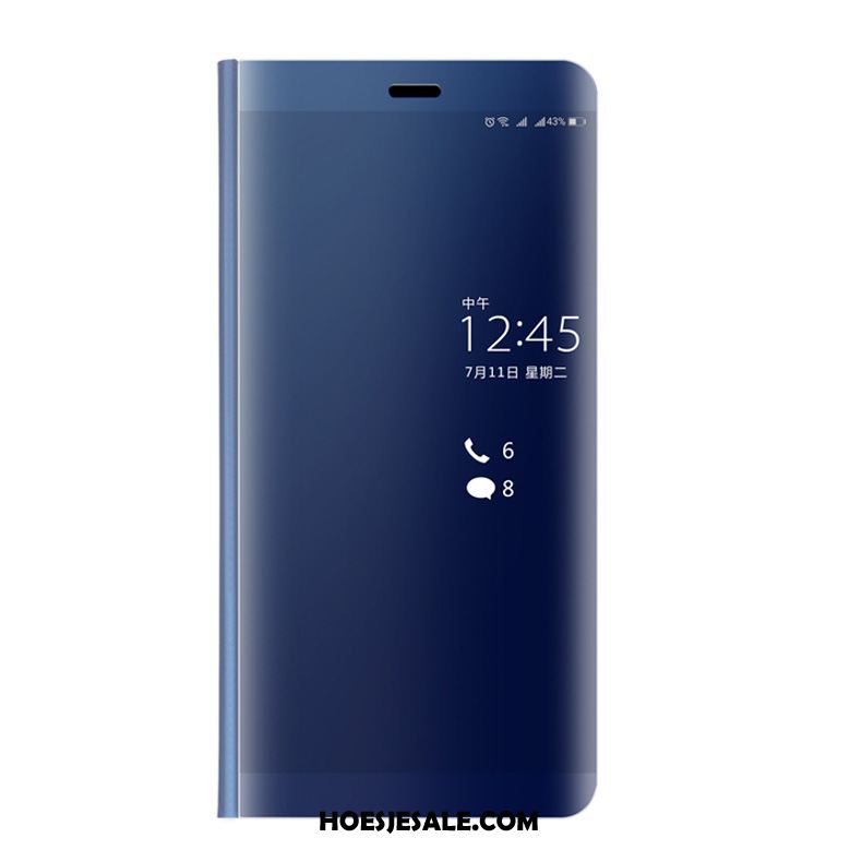Huawei P9 Hoesje Blauw Leren Etui Scheppend Bescherming Mobiele Telefoon Sale