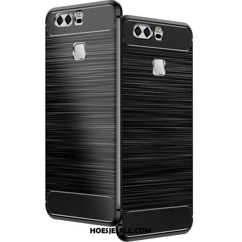 Huawei P9 Hoesje Zwart Siliconen Zacht Pu Mobiele Telefoon Online