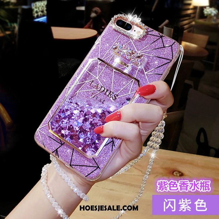 Huawei Y6 2018 Hoesje Drijfzand Mobiele Telefoon Roze Bescherming Purper Goedkoop