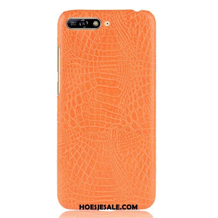 Huawei Y6 2018 Hoesje Vintage Mobiele Telefoon Hoes Krokodillenleer Anti-fall Kopen