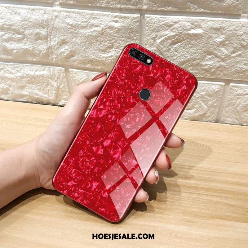 Huawei Y7 2018 Hoesje Mobiele Telefoon Hoes Glas Goedkoop