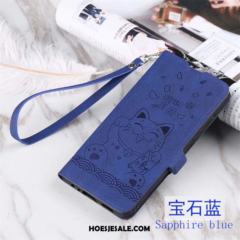 Huawei Y7 2019 Hoesje Hoes Leren Etui Bescherming Folio Mobiele Telefoon Goedkoop