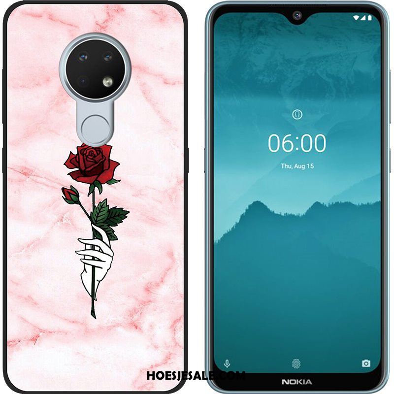 Nokia 7.2 Hoesje Scheppend Roze Zwart Schrobben Hete Verkoop Korting