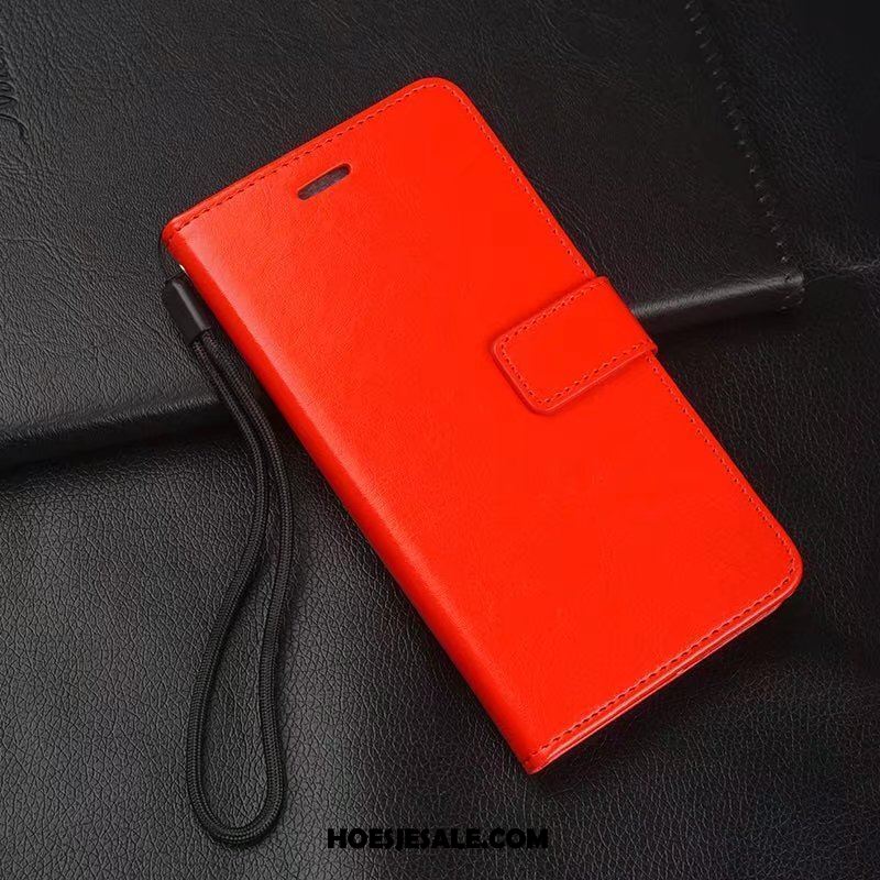 Nokia 8 Hoesje Rood Anti-fall Mobiele Telefoon Hanger Leren Etui Kopen