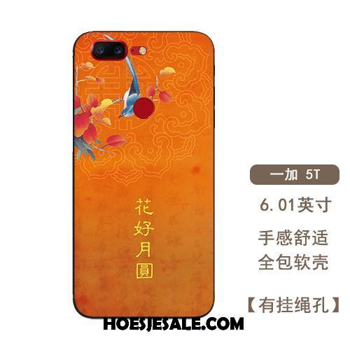 Oneplus 5t Hoesje Oranje Persoonlijk Chinese Stijl Mobiele Telefoon Anti-fall Goedkoop
