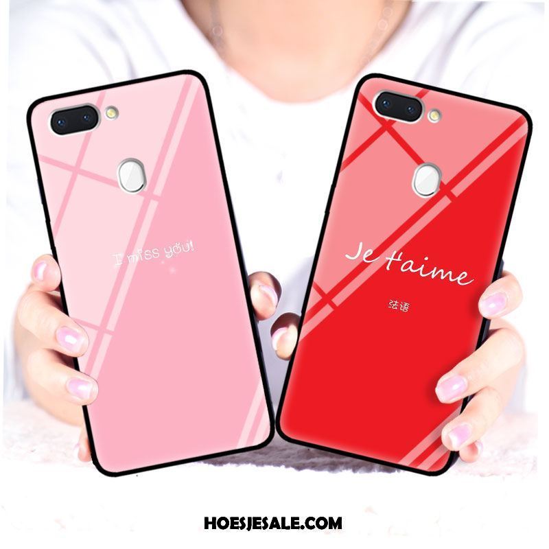 Oppo R15 Pro Hoesje Mobiele Telefoon Persoonlijk Net Red Roze Anti-fall Goedkoop